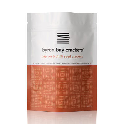 Byron Bay Crackers Paprika & Chili Crackers - 125g