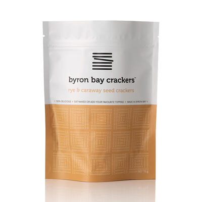 Byron Bay Crackers Rye & Caraway Crackers - 125g